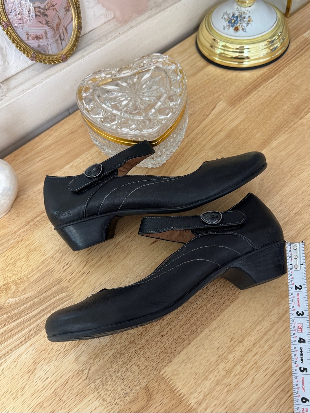 ๐ค Taos black leather Mary Jane heels size 9 comfort classic casual - Picture 7 of 16